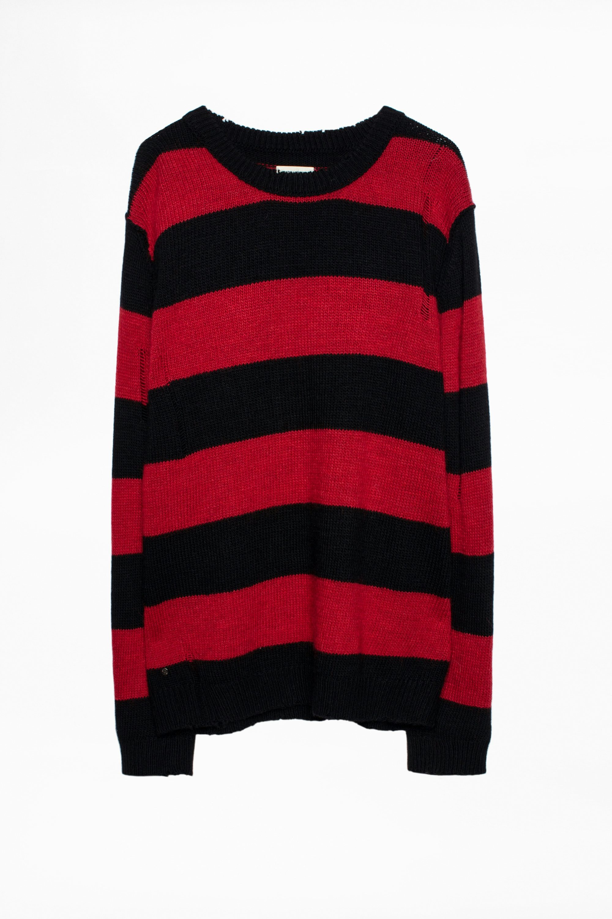 Bensi Stripes Sweater - Men's round neck sweater.